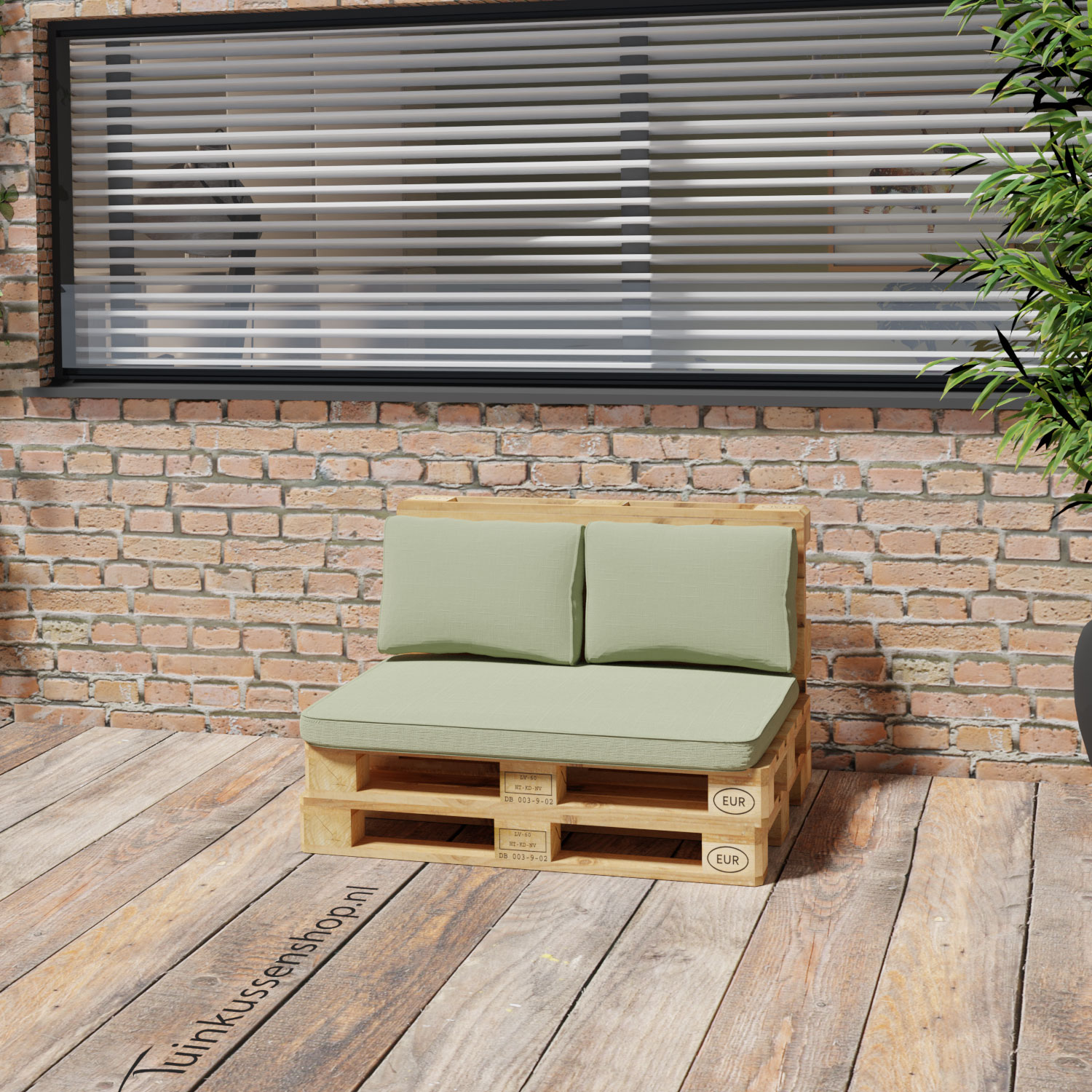 Palletkussen basic green Madison