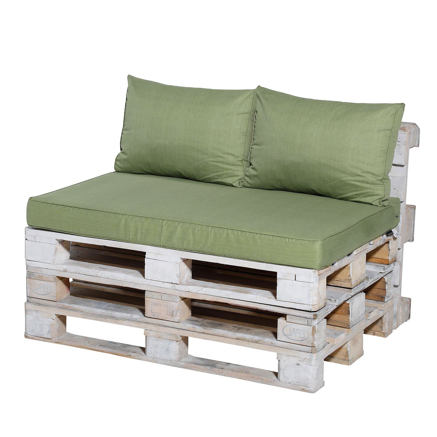 Palletkussen zit en rug Carré - Basic green