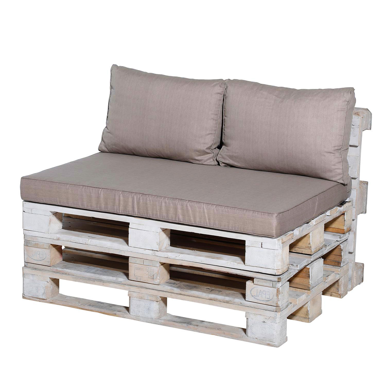 Palletkussen zit en rug Carré - Basic taupe