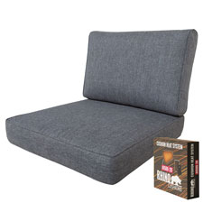 Warmtekussen lounge zit en rug 60x60cm carré - Porto grey (waterafstotend)