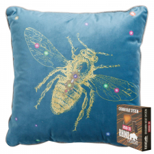 Warmtekussen sier 45x45cm - Velvet insect blue